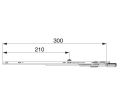 MACO ukončenie dverového zámku 300x16 mm - Strieborná