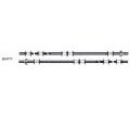 MACO Šablóna na montáž protikusov stredných dielov a nožníc kovania Multi - Matic - Strieborná