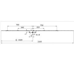FUHR dverový zámok FUHR ovládaný kľučkou 856, 4RL , 20-92-08 , 2170mm