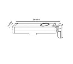 MACO  balkónová záklapka krídlový diel MULTI-MATIC - Strieborná