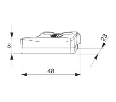 MACO Protikus polohovej poistky a balkónovej záklapky pre PVC ALUPLAST okná MULTI-MATIC - Strieborná, Ľavý MACO Protikus polohovej poistky a balkónovej záklapky pre PVC ALUPLAST okná MULTI-MATIC - Strieborná, left