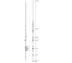 WINKHAUS otváravo-sklopná prevodovka 695-945 mm - Strieborná