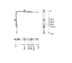 WINKHAUS rohové vedenie E11 - Strieborná