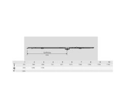 ROTO NX otv.-sklop. 2.000-2.200 mm balkónová prevodovka  - Strieborná