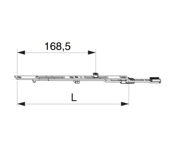 MACO Nadpajateľné  predĺženie 235 mm MULTI-MATIC - Strieborná