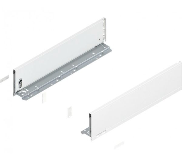 BLUM LEGRABOX pure bok výška K, md 300 mm, oceľ hodvábne biela-matná