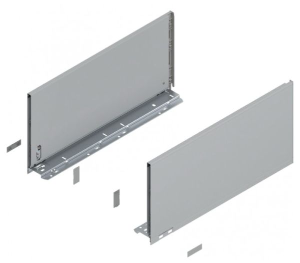 BLUM LEGRABOX pure bok výška F, md 400 mm,oceľ Polar strieborná - matná