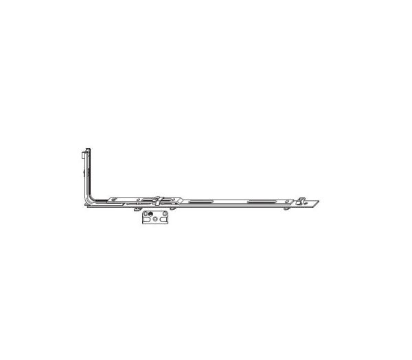 MACO bezpečnostný vodorovný stredný diel pre šírku 600-1050 mm MULTI-TREND - Strieborná