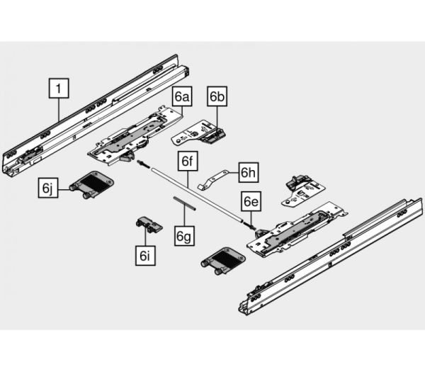 BLUM TIP-ON BLUMOTION pre TANDEMBOX  jednotka typ S0, 0-10 kg