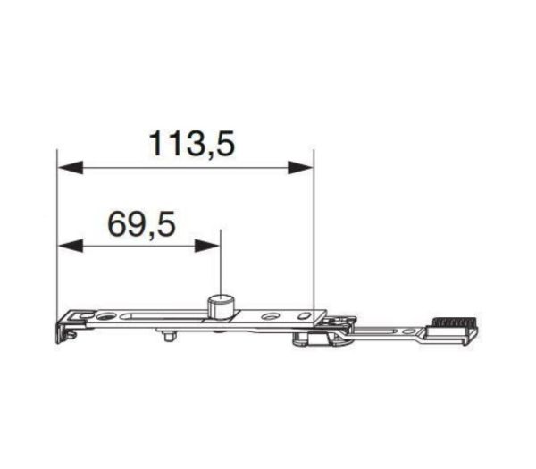 MACO horné ukončenie s 90°obmedzením MULTI MATIC KS